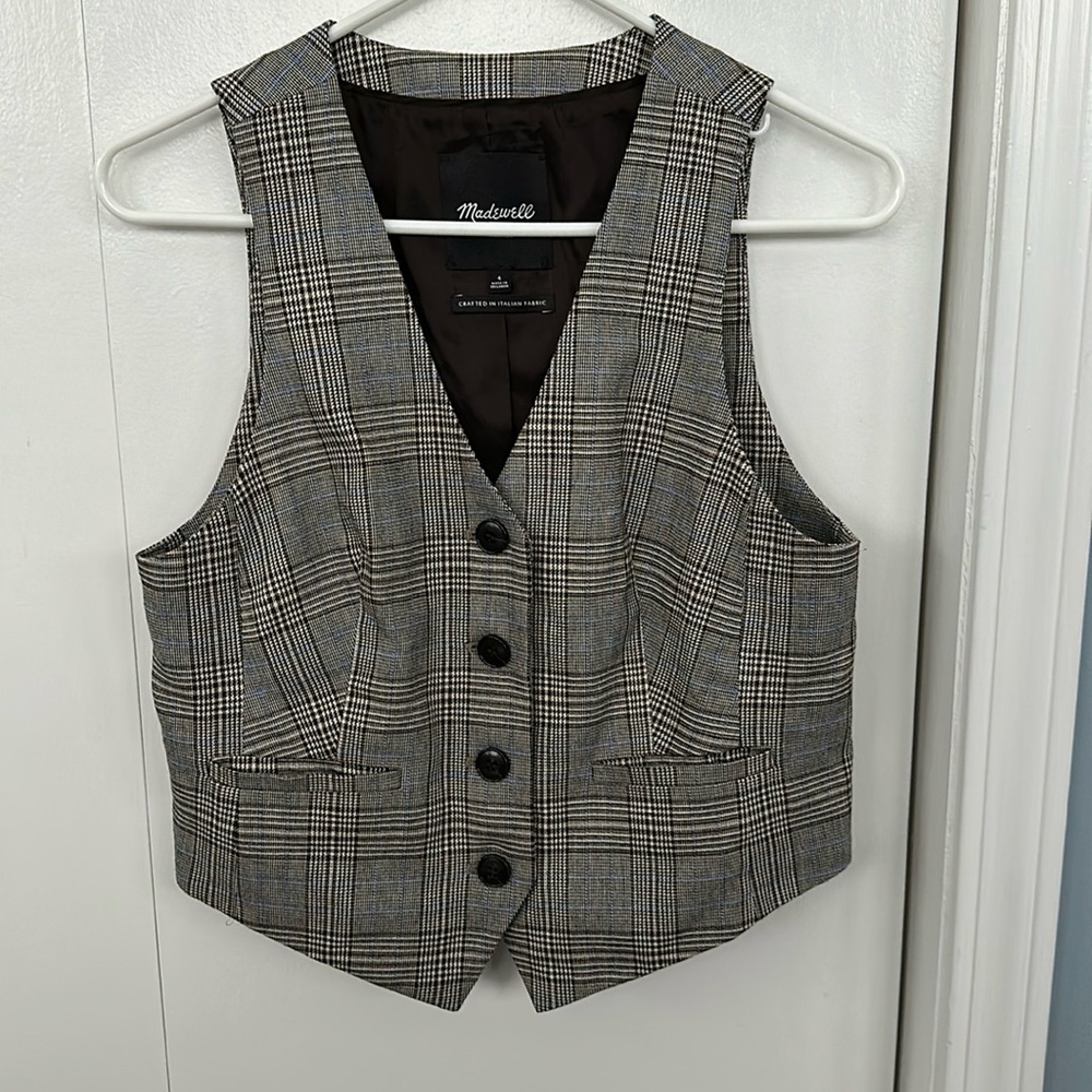 Madewell Glen plaid vest